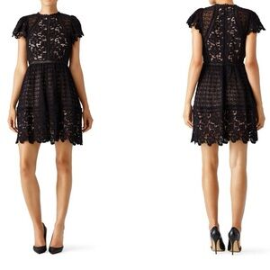 Rebecca Taylor black lace dress